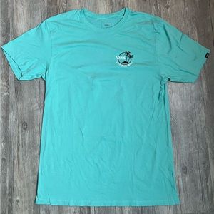 Vans Mens Turquoise Classic Mini Dual Palm Graphic T-shirt